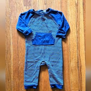 👶 5/$15 - Toddler Boy Blue and White Striped Romper